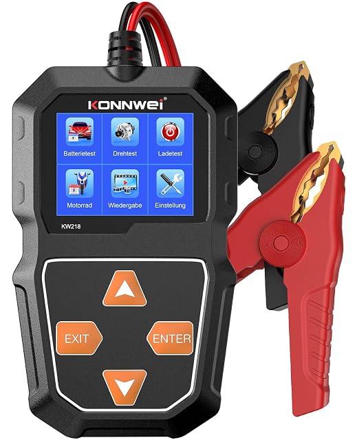 Comprobador de batería KONNWEI KW218 con pantalla en color