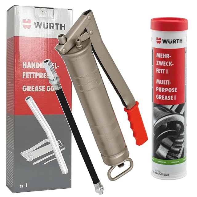 Engrasadora de palanca manual Würth con cartucho de grasa