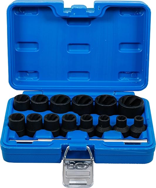 Juego de 16 vasos extractores en espiral BGS 5269