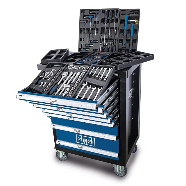 Carro de herramientas Scheppach TW1100 con juego de herramientas