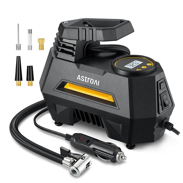 Inflador de neumáticos portátil de 12 V AstroAI A220B