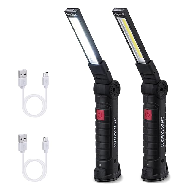 Lámparas LED de taller recargables Tolesum, pack de dos